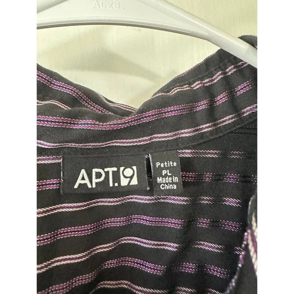 Apt 9 Petite Large striped blouse - Picture 4 of 8
